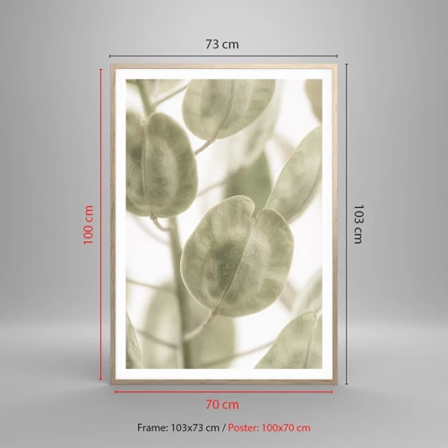 Poster in light oak frame - In the Beginning There Were Leaves… - 70x100 cm