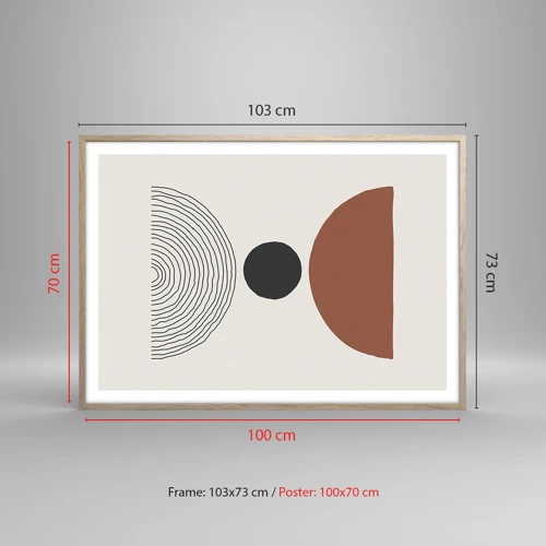 Poster in light oak frame - In the Centre of Attention - 100x70 cm