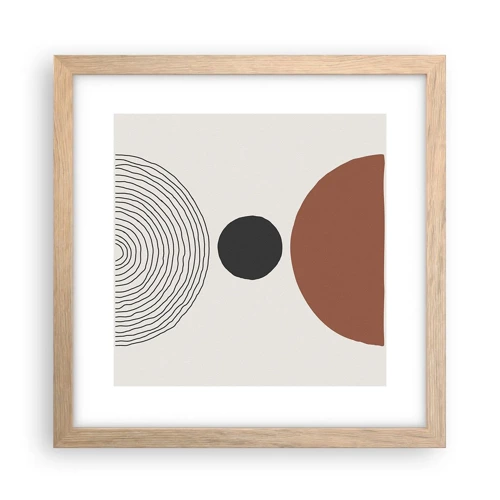 Poster in light oak frame - In the Centre of Attention - 30x30 cm