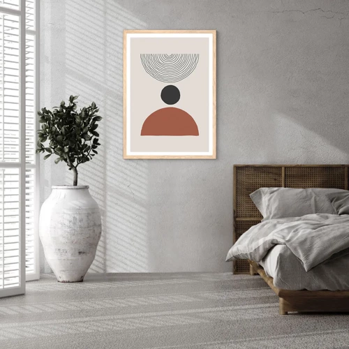 Poster in light oak frame - In the Centre of Attention - 50x70 cm