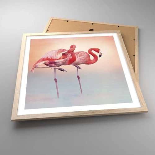 Poster in light oak frame - In the Colour Of Sunset - 50x50 cm