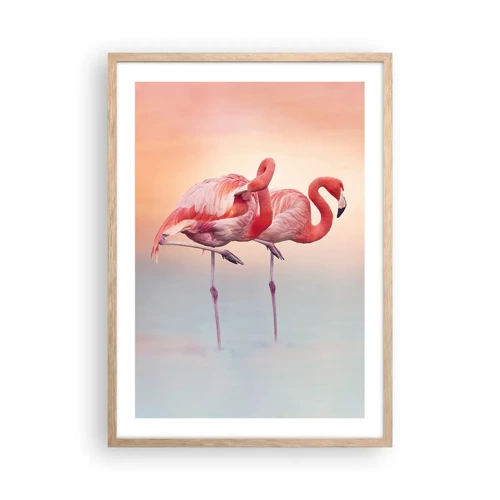 Poster in light oak frame - In the Colour Of Sunset - 50x70 cm