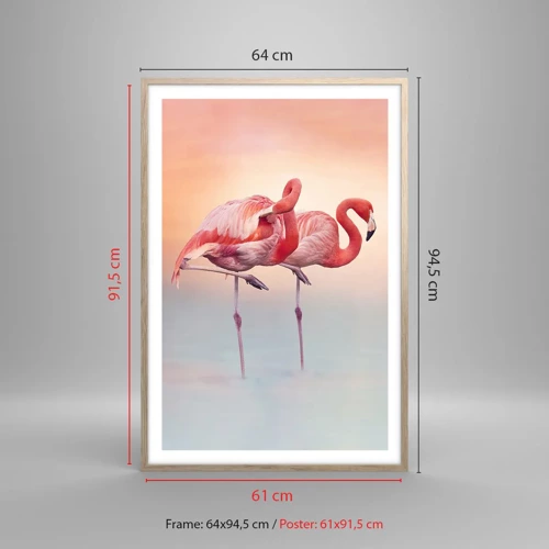 Poster in light oak frame - In the Colour Of Sunset - 61x91 cm