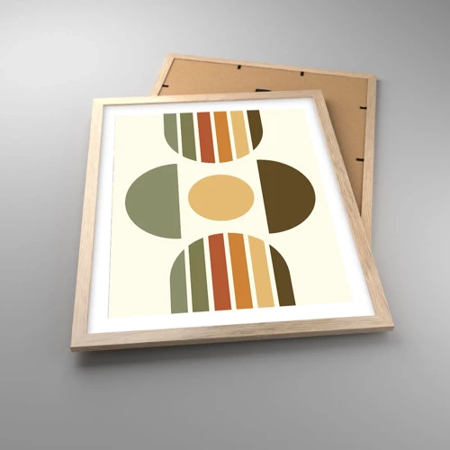 Poster in light oak frame - In the Colours of Soli - 40x50 cm