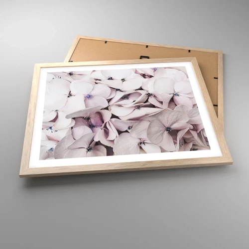 Poster in light oak frame - In the Flood of Flowers - 50x40 cm