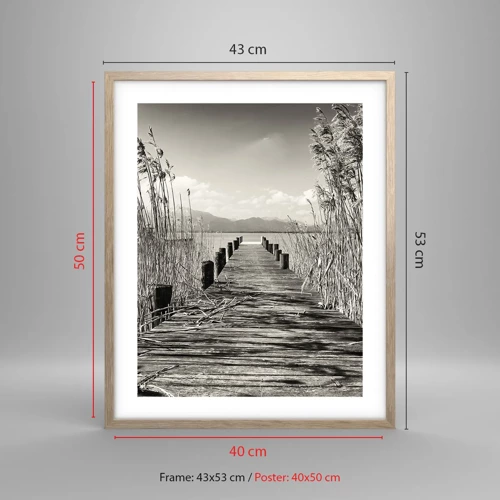 Poster in light oak frame - In the Grass - 40x50 cm