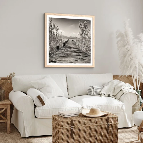 Poster in light oak frame - In the Grass - 50x50 cm