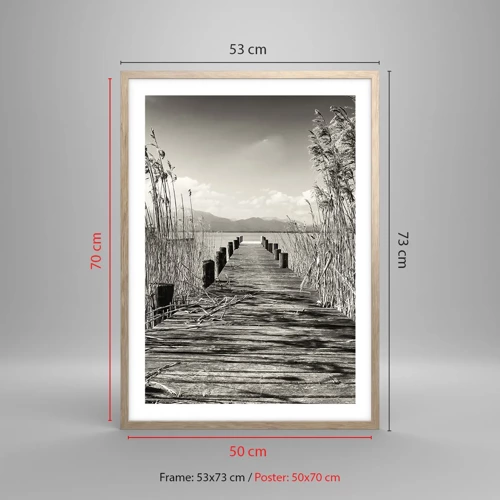 Poster in light oak frame - In the Grass - 50x70 cm