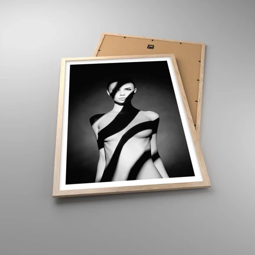 Poster in light oak frame - In the Light and in the Shadow - 50x70 cm