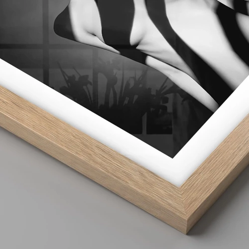 Poster in light oak frame - In the Light and in the Shadow - 50x70 cm