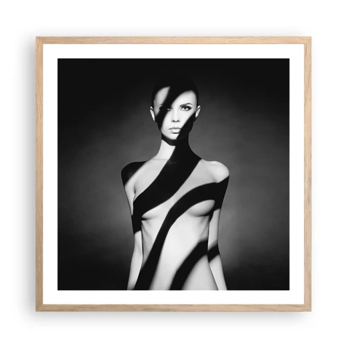 Poster in light oak frame - In the Light and in the Shadow - 60x60 cm