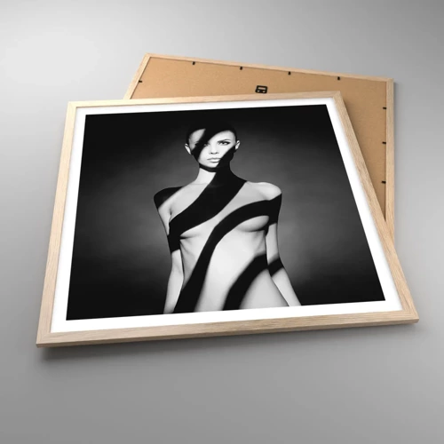 Poster in light oak frame - In the Light and in the Shadow - 60x60 cm