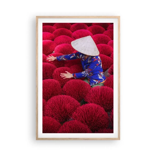 Poster in light oak frame - In the Rice Field  - 61x91 cm