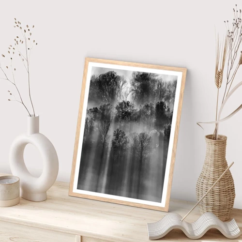 Poster in light oak frame - In the Streams of Light - 30x40 cm