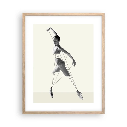 Poster in light oak frame - In the Theatre of the World - 40x50 cm