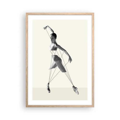Poster in light oak frame - In the Theatre of the World - 50x70 cm