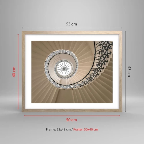 Poster in light oak frame - Inside the Shell - 50x40 cm