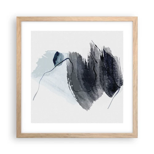 Poster in light oak frame - Intensity and Movement - 40x40 cm