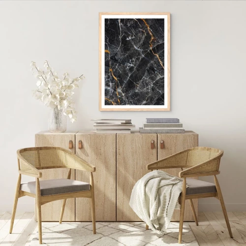 Poster in light oak frame - Interior Life of a Stone - 30x40 cm