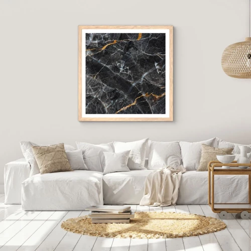 Poster in light oak frame - Interior Life of a Stone - 40x40 cm