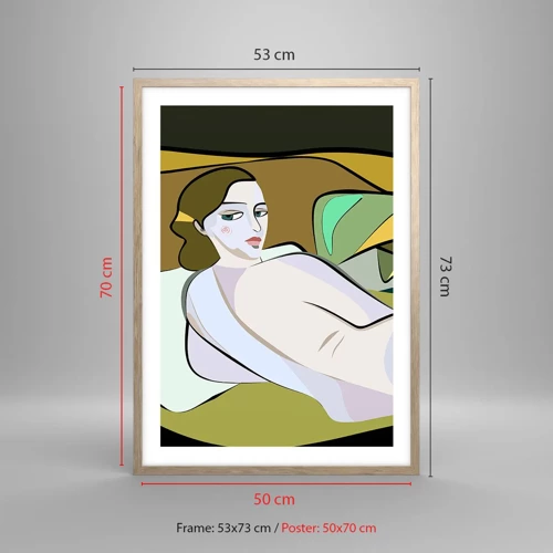 Poster in light oak frame - Intimate Portrait - 50x70 cm