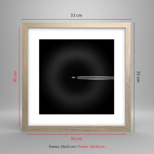 Poster in light oak frame - Into Another Dimension - 30x30 cm