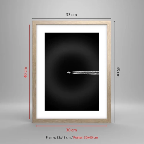 Poster in light oak frame - Into Another Dimension - 30x40 cm