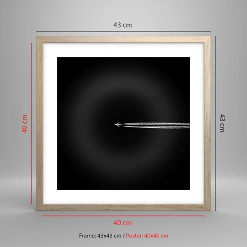 Poster in light oak frame - Into Another Dimension - 40x40 cm