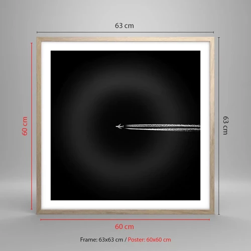 Poster in light oak frame - Into Another Dimension - 60x60 cm