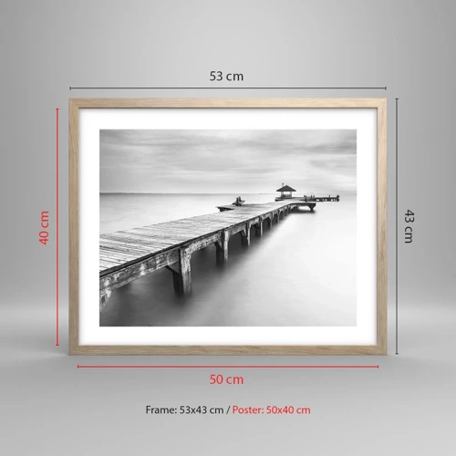 Poster in light oak frame - Into the Distance - 50x40 cm