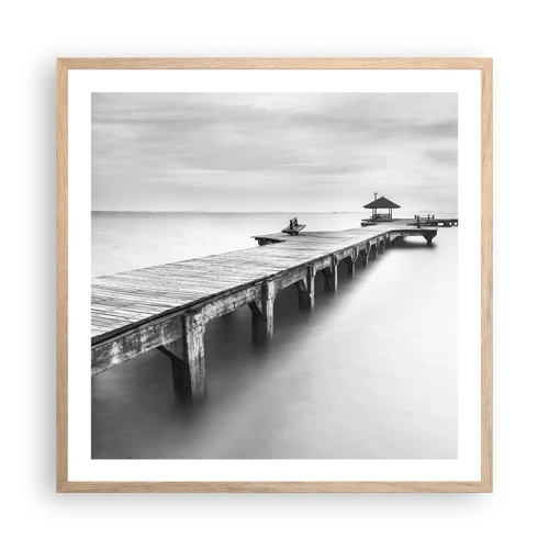 Poster in light oak frame - Into the Distance - 60x60 cm