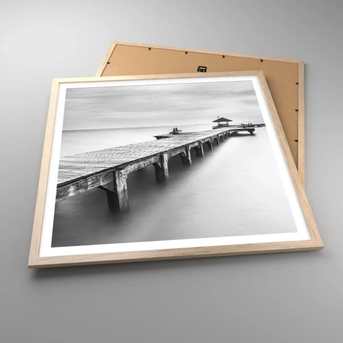 Poster in light oak frame - Into the Distance - 60x60 cm