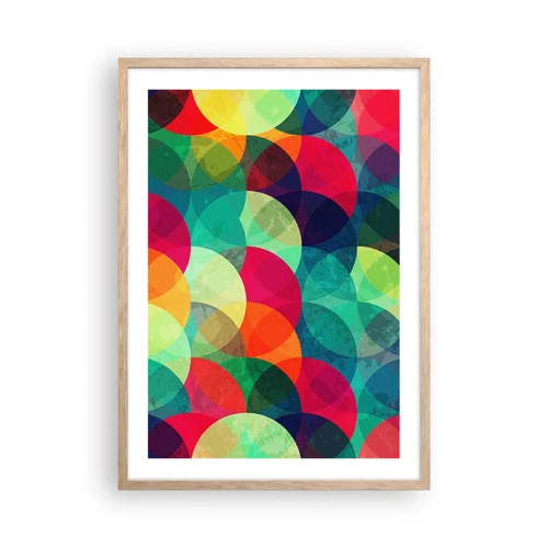 Poster in light oak frame - Into the Rainbow - 50x70 cm