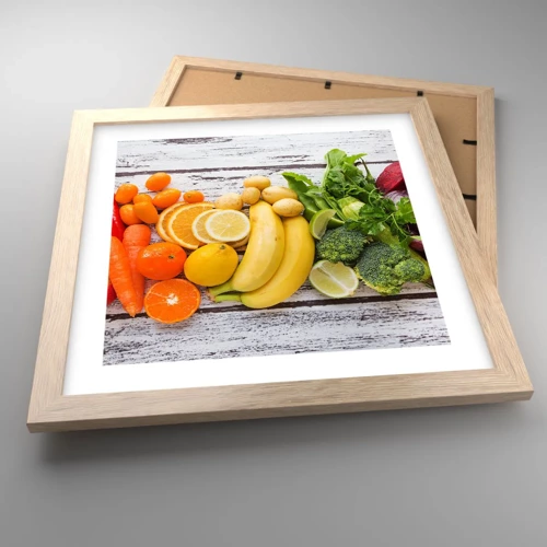 Poster in light oak frame - Is that Not Enough? - 30x30 cm