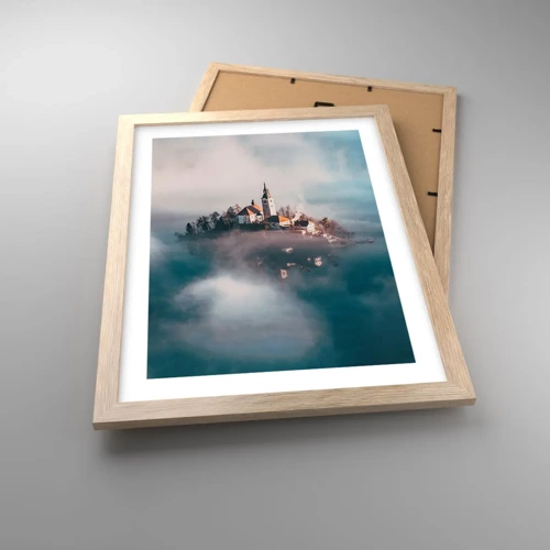 Poster in light oak frame - Island of Dreams - 30x40 cm