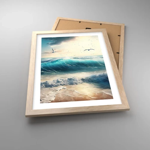 Poster in light oak frame - It Hums Especially for You - 30x40 cm