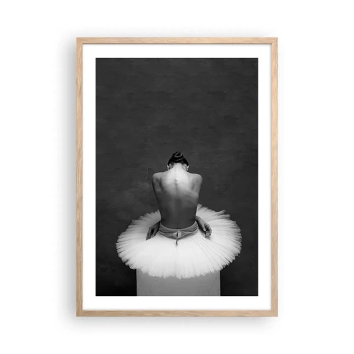 Poster in light oak frame - It Is Blossoming - 50x70 cm