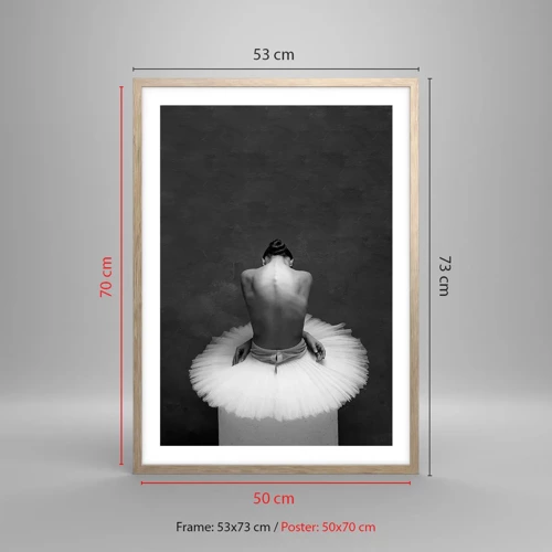 Poster in light oak frame - It Is Blossoming - 50x70 cm