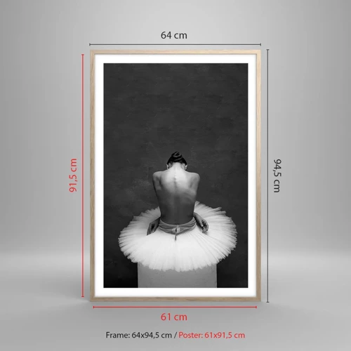 Poster in light oak frame - It Is Blossoming - 61x91 cm