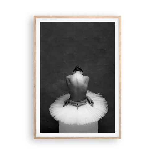 Poster in light oak frame - It Is Blossoming - 70x100 cm