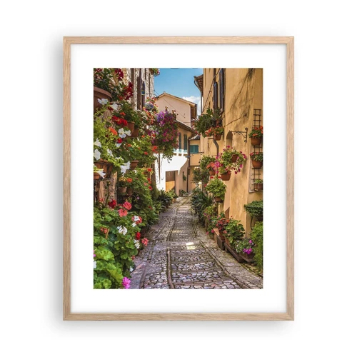 Poster in light oak frame - Italian Back Street - 40x50 cm