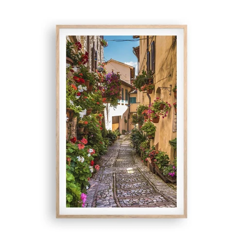 Poster in light oak frame - Italian Back Street - 61x91 cm