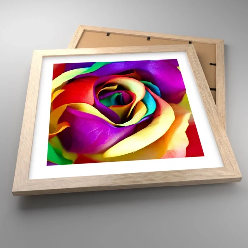 Poster in light oak frame - It's Impossible - 30x30 cm