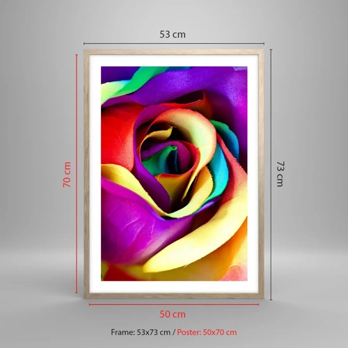 Poster in light oak frame - It's Impossible - 50x70 cm