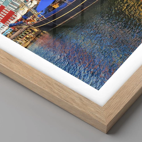 Poster in light oak frame - Joyful Coast - 91x61 cm