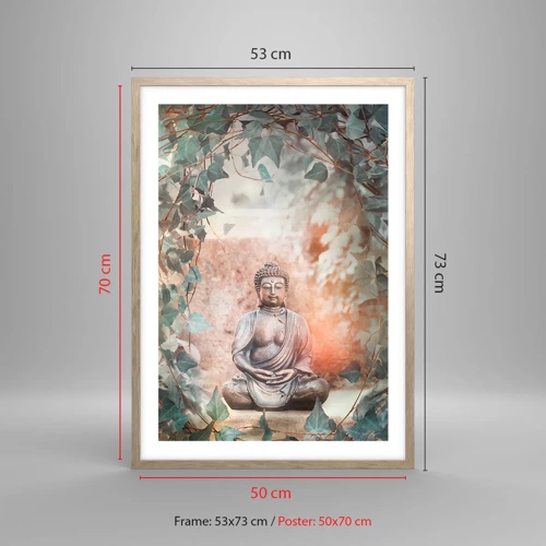 Poster in light oak frame - Joyful Harmony - 50x70 cm