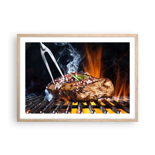 Poster in light oak frame - Juicy and Fragrant - 70x50 cm