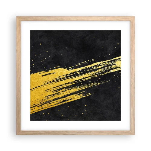 Poster in light oak frame - Jump to the Outer Space - 40x40 cm