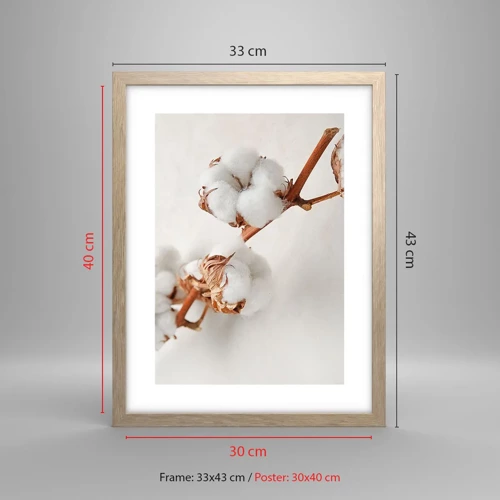 Poster in light oak frame - Just Cuddle It - 30x40 cm