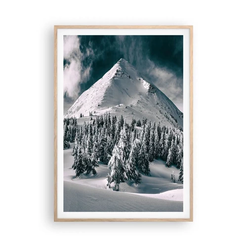 Poster in light oak frame - Land of Snow and Ice - 70x100 cm